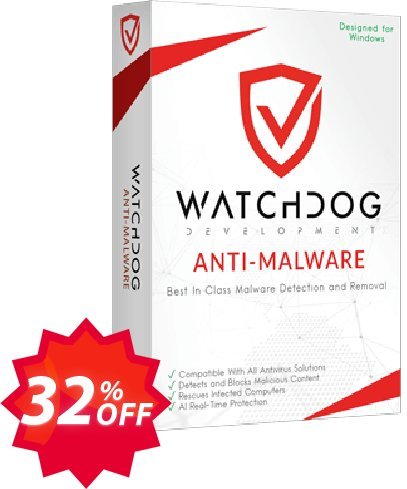 Watchdog Anti-Malware Coupon code 32% discount 