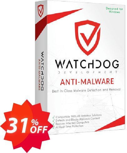 Watchdog Anti-Malware 3 year / 1 PC Coupon code 31% discount 