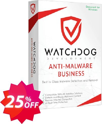Watchdog Anti-Malware Business Coupon code 25% discount 