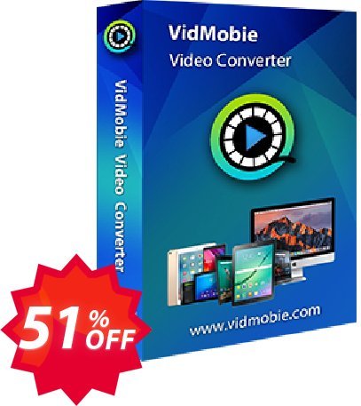 VidMobie Video Converter for MAC, Lifetime Plan  Coupon code 51% discount 