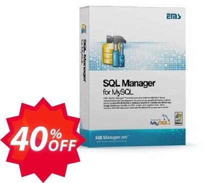 EMS SQL Manager for MySQL, Business + Yearly Maintenance Coupon code 40% discount 