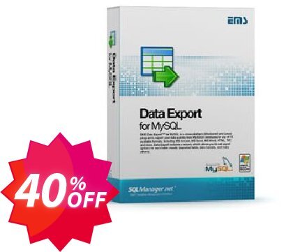 EMS Data Export for MySQL, Business + Yearly Maintenance Coupon code 40% discount 