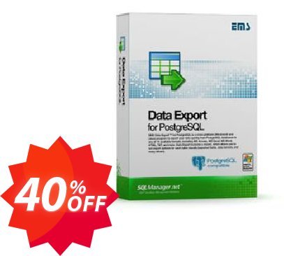 EMS Data Export for PostgreSQL, Business + Yearly Maintenance Coupon code 40% discount 