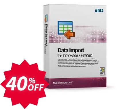 EMS Data Import for InterBase/Firebird, Business + Yearly Maintenance Coupon code 40% discount 