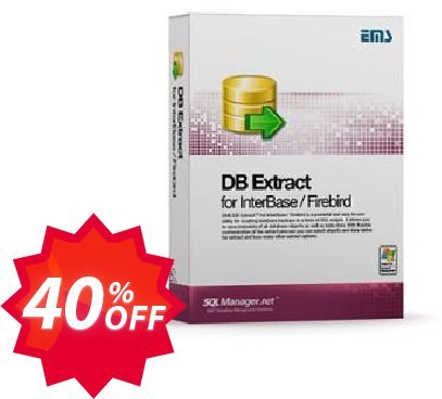 EMS DB Extract for InterBase/Firebird, Business + Yearly Maintenance Coupon code 40% discount 