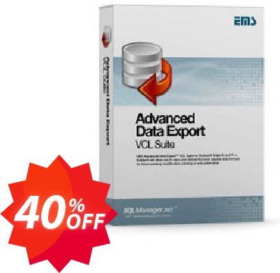 EMS Advanced Data Export VCL Suite, with sources + Yearly Maintenance Coupon code 40% discount 