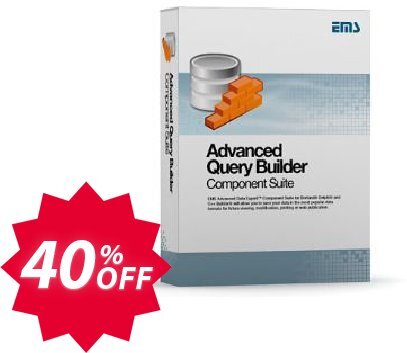 EMS Advanced Query Builder Component Suite, with sources + Yearly Maintenance Coupon code 40% discount 