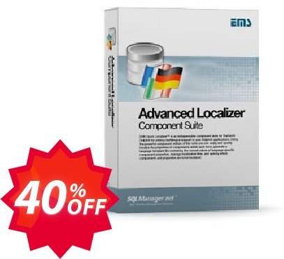 EMS Advanced Localizer Component Suite for Delphi, with sources + Yearly Maintenance Coupon code 40% discount 