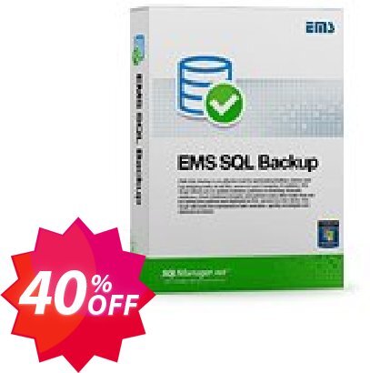 EMS SQL Backup for SQL Server, Business + Yearly Maintenance Coupon code 40% discount 