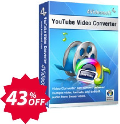 4Videosoft YouTube Video Converter Coupon code 43% discount 