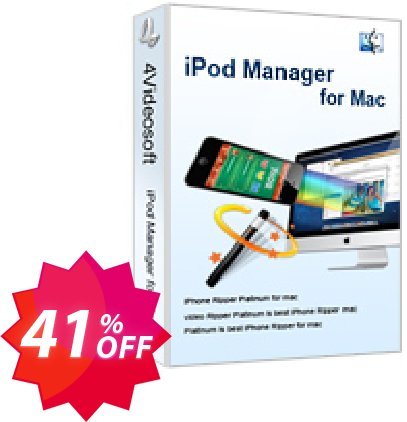4Videosoft iPod Manager for MAC Coupon code 41% discount 