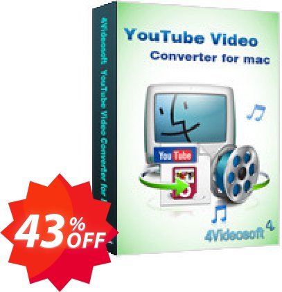 4Videosoft YouTube Video Converter for MAC Coupon code 43% discount 