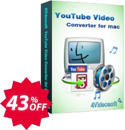 4Videosoft YouTube Video Converter for MAC Coupon code 43% discount 