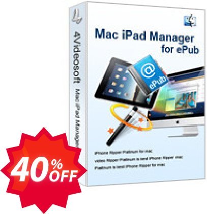 4Videosoft MAC iPad Manager for ePub Coupon code 40% discount 