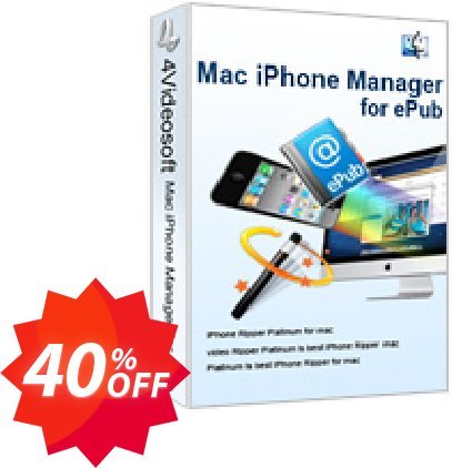 4Videosoft MAC iPhone Manager for ePub Coupon code 40% discount 