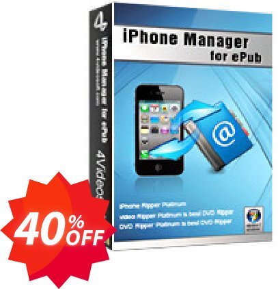 4Videosoft iPhone Manager for ePub Coupon code 40% discount 