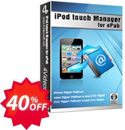 4Videosoft iPod touch Manager for ePub Coupon code 40% discount 