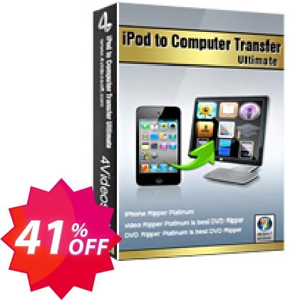 4Videosoft iPod to Computer Transfer Ultimate Coupon code 41% discount 