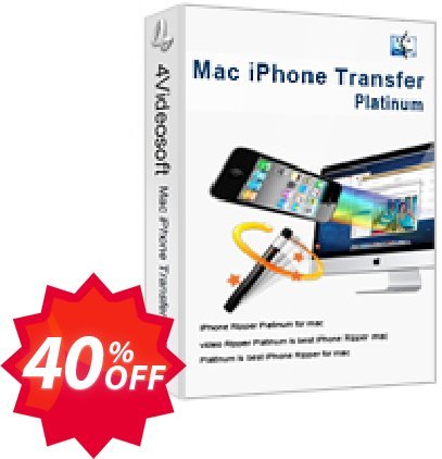 4Videosoft MAC iPhone Transfer Platinum Coupon code 40% discount 