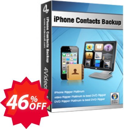 4Videosoft iPhone Contacts Backup Coupon code 46% discount 
