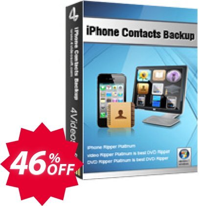 4Videosoft iPhone Contacts Backup Coupon code 46% discount 