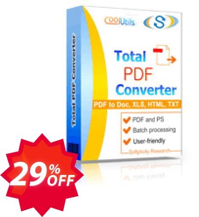 Coolutils Total PDF Converter, Commercial Plan  Coupon code 29% discount 
