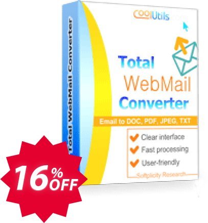 Coolutils Total Webmail Converter Coupon code 16% discount 