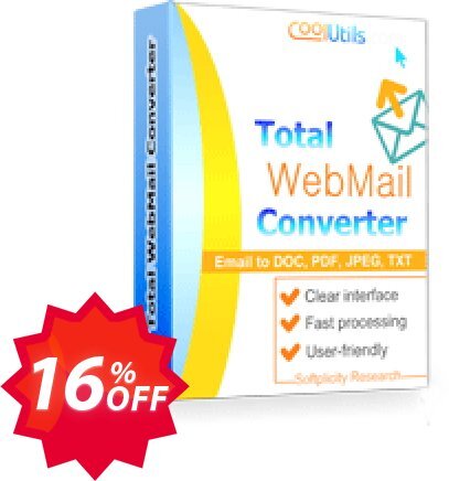 Coolutils Total Webmail Converter Coupon code 16% discount 