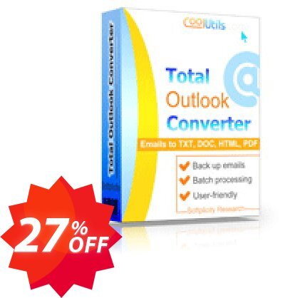 Coolutils Total Outlook Converter, Site Plan  Coupon code 27% discount 