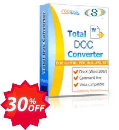 Coolutils Total Doc Converter, Commercial Plan  Coupon code 30% discount 