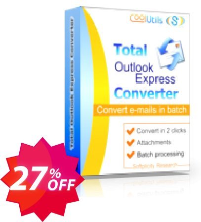 Coolutils Total Outlook Express Converter, Commercial Plan  Coupon code 27% discount 