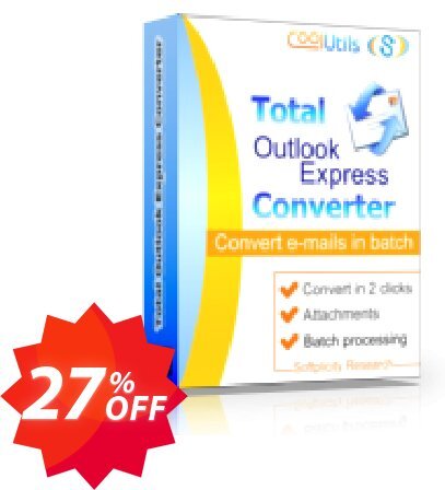 Coolutils Total Outlook Express Converter, Commercial Plan  Coupon code 27% discount 