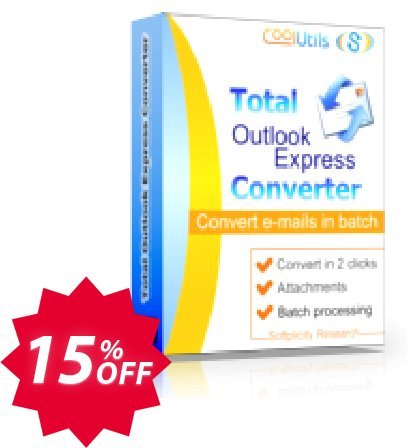 Coolutils Total Outlook Express Converter, Commercial Plan  Coupon code 15% discount 