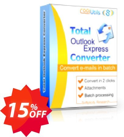 Coolutils Total Outlook Express Converter, Commercial Plan  Coupon code 15% discount 