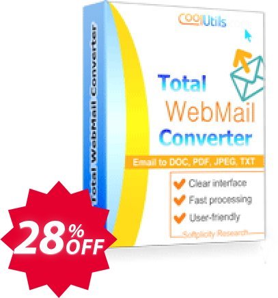 Coolutils Total Webmail Converter, Commercial Plan  Coupon code 28% discount 