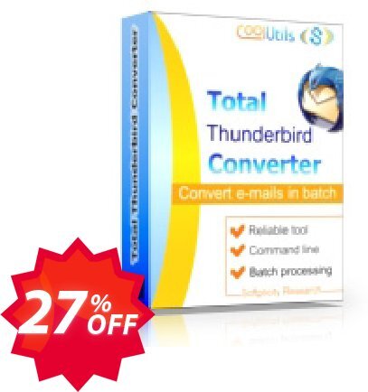 Coolutils Total Thunderbird Converter, Commercial Plan  Coupon code 27% discount 