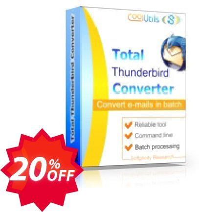 Coolutils Total Thunderbird Converter Pro, Commercial Plan  Coupon code 20% discount 