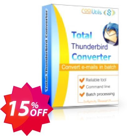 Coolutils Total Thunderbird Converter Pro, Server Plan  Coupon code 15% discount 
