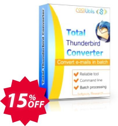 Coolutils Total Thunderbird Converter Pro, Server Plan  Coupon code 15% discount 