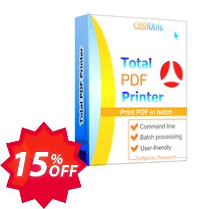 Coolutils Total PDF Printer Pro Coupon code 15% discount 