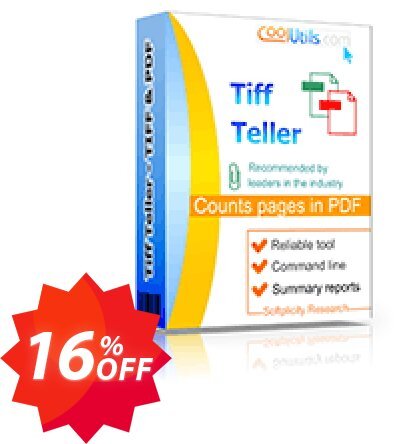 Coolutils Tiff Teller Coupon code 16% discount 