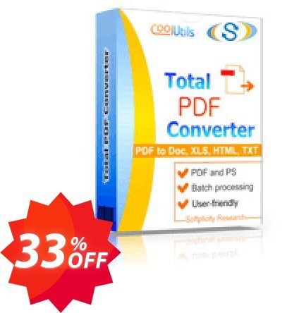 Coolutils Total PDF Converter Coupon code 33% discount 