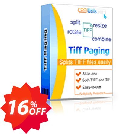 Coolutils Tiff Paging Coupon code 16% discount 
