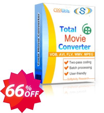 Coolutils Total Movie Converter Coupon code 66% discount 