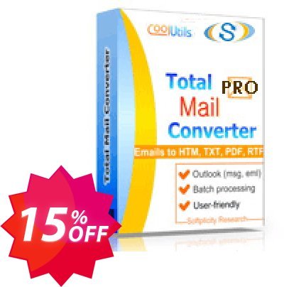Coolutils Total Mail Converter Pro Coupon code 15% discount 