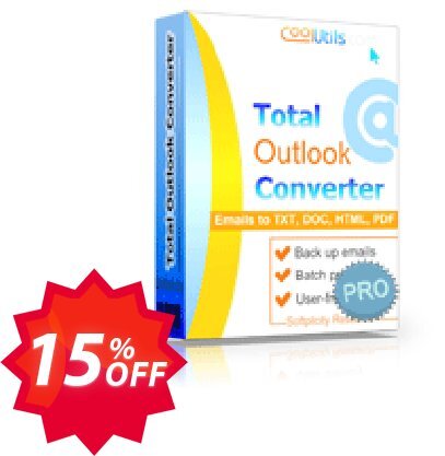 Coolutils Total Outlook Converter Pro Coupon code 15% discount 