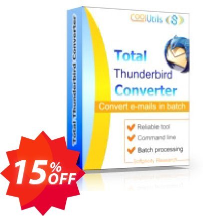 Coolutils Total Thunderbird Converter Coupon code 15% discount 