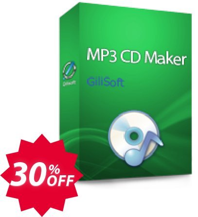 GiliSoft MP3 CD Maker 3PC/Lifetime Coupon code 30% discount 