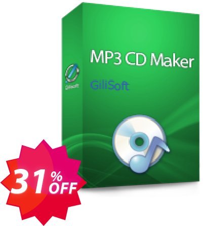 GiliSoft MP3 CD Maker Coupon code 31% discount 