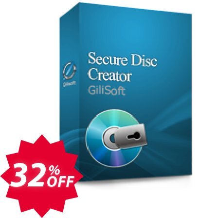 Gilisoft Secure Disc Creator Coupon code 32% discount 